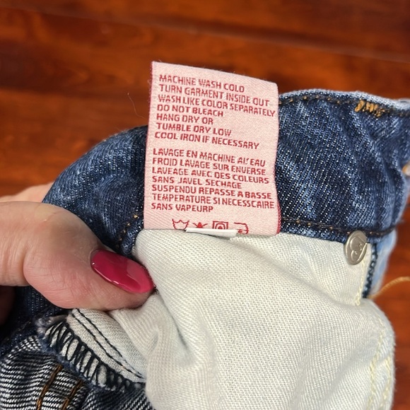 Revice Womens Jeans Light/Dark Wash Mix 24 Patchwork Button Fly Distinctive EUC - Picture 11 of 16